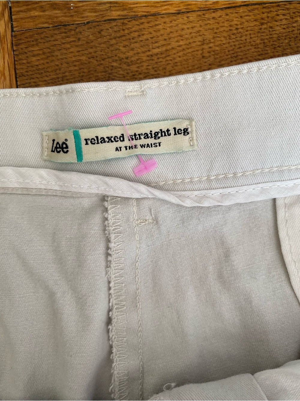 Lee Relaxed VINTAGE Straight Leg Khaki Chino Pants Women’s 16 Medium Beige - Picture 2 of 6